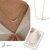 Wholesale Jewelry Stainless Steel Geometric 18K Gold Plated Clavicle Chain With Natural Freshwater Pearls For Women