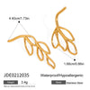 Wholesale Jewelry Stainless Steel Geometric Leaf Flower Hammered Electroplated Women's Earrings Ring