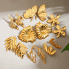 Wholesale Jewelry Stainless Steel Geometric Leaf Flower Hammered Electroplated Women's Earrings Ring