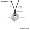 Wholesale Jewelry Stainless Steel Geometric Light Luxury Style Chain Pendant With Pvd Real Gold Electroplating