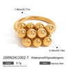 Wholesale Jewelry Stainless Steel Geometric Light Luxury Style Ring With Electroplating