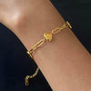 Wholesale Jewelry Stainless Steel Geometric Love Clip Stitching Bracelet Electroplating