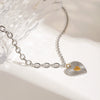 Wholesale Jewelry Stainless Steel Geometric Love Pendant Necklace With Electroplating And Gold And Silver Color Matching