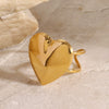 Wholesale Jewelry Stainless Steel Geometric Love Photo Box Ring With Electroplating And French Retro Style