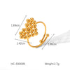 Wholesale Jewelry Stainless Steel Geometric Love Ring Electroplated For Women