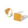 Wholesale Jewelry Stainless Steel Geometric Love Ring Electroplated For Women