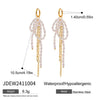Wholesale Jewelry Stainless Steel Geometric Love Tassel Earrings Electroplated For Women