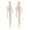 Wholesale Jewelry Stainless Steel Geometric Love Tassel Earrings Electroplated For Women
