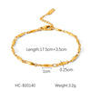 Wholesale Jewelry Stainless Steel Geometric Melon Seed Chain Electroplating Women's
