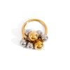 Wholesale Jewelry Stainless Steel Geometric Metal Ball Movable Grape String Ring Electroplated For Women