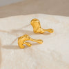 Wholesale Jewelry Stainless Steel Geometric Minimalist Electroplating Earrings For Women