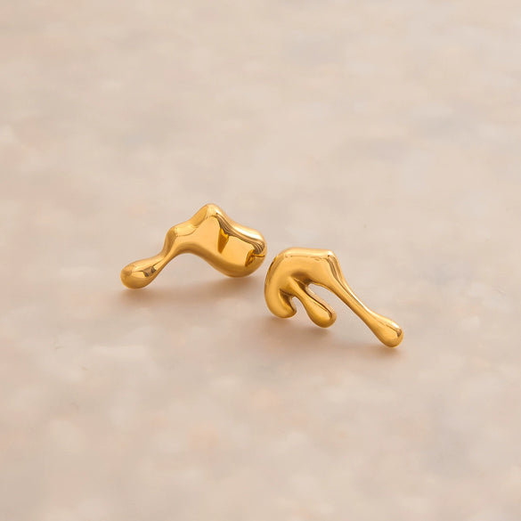 Wholesale Jewelry Stainless Steel Geometric Minimalist Electroplating Earrings For Women