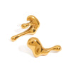 Wholesale Jewelry Stainless Steel Geometric Minimalist Electroplating Earrings For Women
