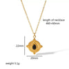 Wholesale Jewelry Stainless Steel Geometric Mixed Gemstone Setting Electroplated O Word Chain Necklace For Women