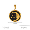 Wholesale Jewelry Stainless Steel Geometric Moon Eight Mans Star Pendant With Electroplating