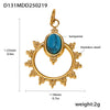 Wholesale Jewelry Stainless Steel Geometric Multielement Pendant 18K Gold Plated