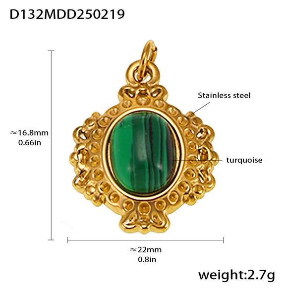 Wholesale Jewelry Stainless Steel Geometric Multielement Pendant 18K Gold Plated