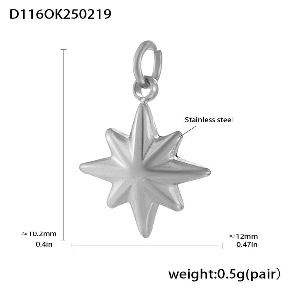 Wholesale Jewelry Stainless Steel Geometric Multielement Pendant 18K Gold Plated