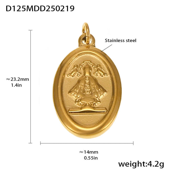 Wholesale Jewelry Stainless Steel Geometric Multielement Pendant 18K Gold Plated