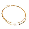 Wholesale Jewelry Stainless Steel Geometric Multilayer Stacked Drip Necklace Electroplated Titanium Steel For Women