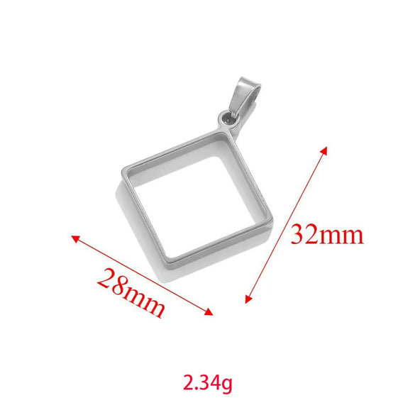 Wholesale Jewelry Stainless Steel Geometric Multishaped Rectangular Electroplated Earrings Pendant Necklace