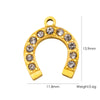 Wholesale Jewelry Stainless Steel Geometric Oildrip Diamondstudded Electroplated Accessories For Women