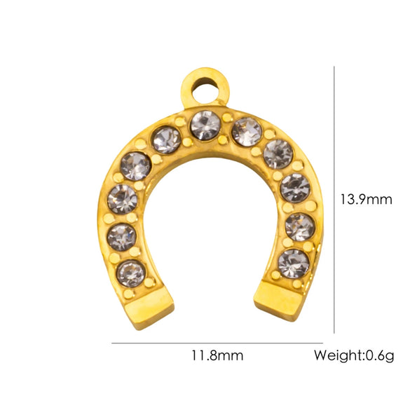Wholesale Jewelry Stainless Steel Geometric Oildrip Diamondstudded Electroplated Accessories For Women