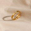Wholesale Jewelry Stainless Steel Geometric Open Ring For Women 18K Gold Plated