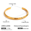 Wholesale Jewelry Stainless Steel Geometric Original Design Electroplated Open Bracelet