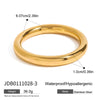 Wholesale Jewelry Stainless Steel Geometric Original Design Electroplated Ring And Round Bracelet