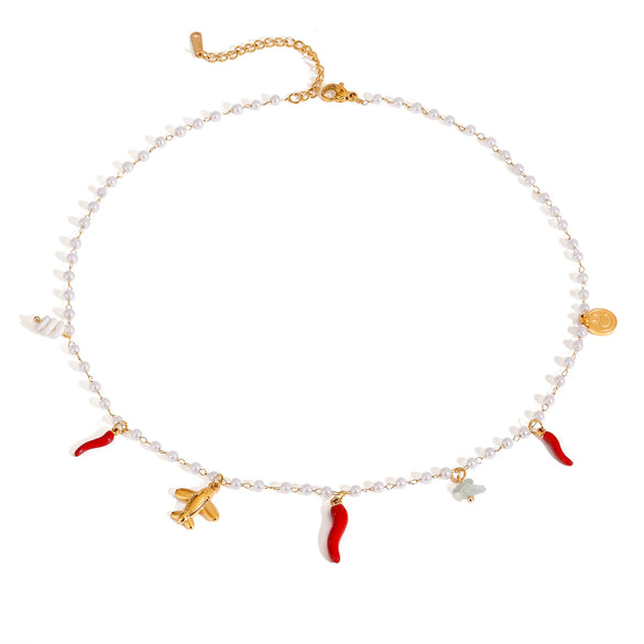 Wholesale Jewelry Stainless Steel Geometric Original Design Electroplating Pendant Necklace For Women