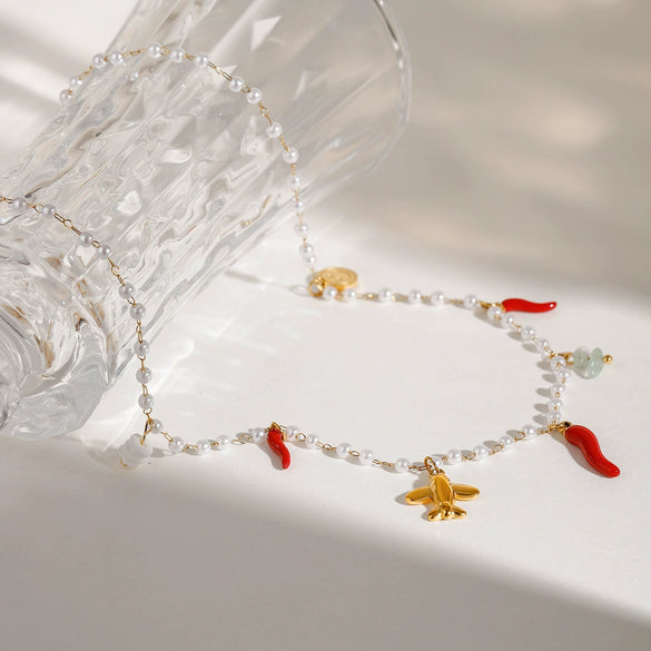 Wholesale Jewelry Stainless Steel Geometric Original Design Electroplating Pendant Necklace For Women