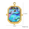 Wholesale Jewelry Stainless Steel Geometric Pendant With Natural Stone And Furnace Electroplating
