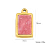 Wholesale Jewelry Stainless Steel Geometric Pendant With Natural Stone And Furnace Electroplating