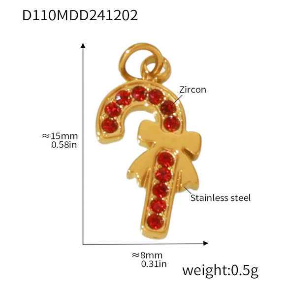 Wholesale Jewelry 316L Stainless Steel Geometric Plant Flowers Style Electroplating Pendant