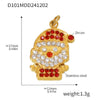 Wholesale Jewelry 316L Stainless Steel Geometric Plant Flowers Style Electroplating Pendant