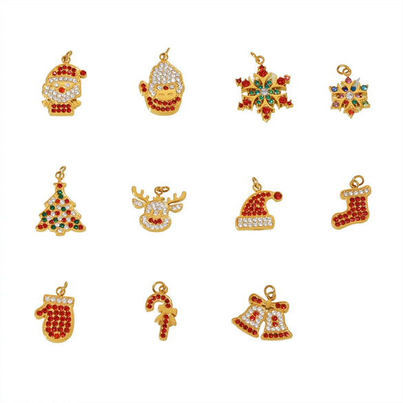 Wholesale Jewelry 316L Stainless Steel Geometric Plant Flowers Style Electroplating Pendant