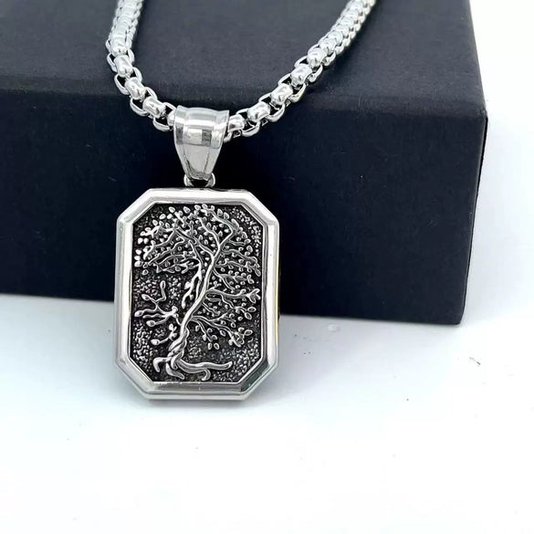 Wholesale Jewelry Stainless Steel Geometric Polishing Pendant Necklace Ancient Greek Mythology Belief Series
