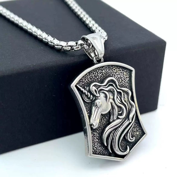 Wholesale Jewelry Stainless Steel Geometric Polishing Pendant Necklace Ancient Greek Mythology Belief Series