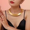 Wholesale Jewelry 316L Stainless Steel Geometric Punk Opening Necklace With Electroplating