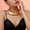 Wholesale Jewelry 316L Stainless Steel Geometric Punk Opening Necklace With Electroplating