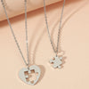 Wholesale Jewelry Stainless Steel Geometric Puzzle Pendant Necklace For Couple With Electroplating Ochain