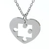 Wholesale Jewelry Stainless Steel Geometric Puzzle Pendant Necklace For Couple With Electroplating Ochain