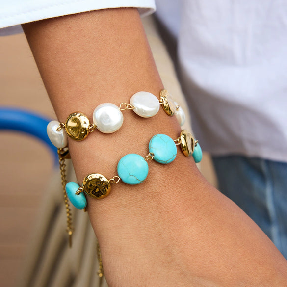 Wholesale Jewelry Stainless Steel Geometric Retro Style Electroplated Women's Bracelet