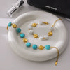Wholesale Jewelry Stainless Steel Geometric Retro Style Electroplated Women's Bracelet