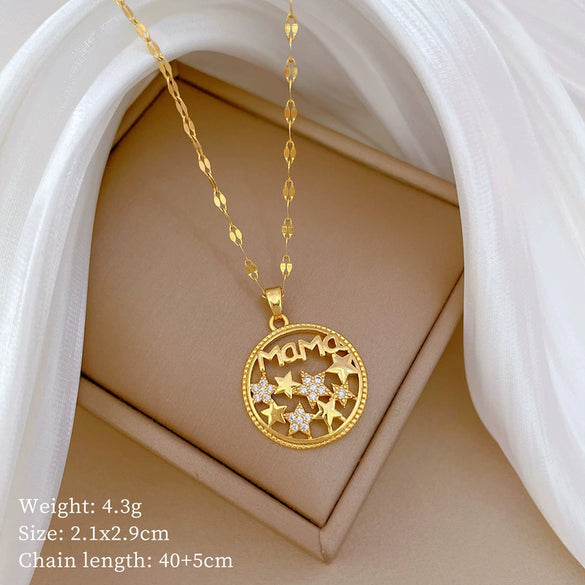 Wholesale Jewelry Stainless Steel Geometric Ring And Necklace For Women And Men