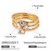 Wholesale Jewelry Stainless Steel Geometric Ring Electroplating For Women