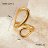 Wholesale Jewelry Stainless Steel Geometric Ring Light Luxury Style Electroplated For Women