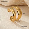 Wholesale Jewelry Stainless Steel Geometric Ring Light Luxury Style Electroplated For Women