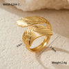 Wholesale Jewelry Stainless Steel Geometric Ring Light Luxury Style Electroplated For Women